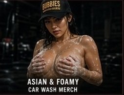 Asian & Foamy — Car Wash Merch lifestyle shot
